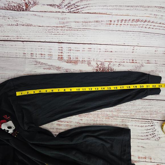 Riot Society Men Black Long Sleeve T-Shirt L Panda Rose Goblincore Asian Samurai - Picture 8 of 9